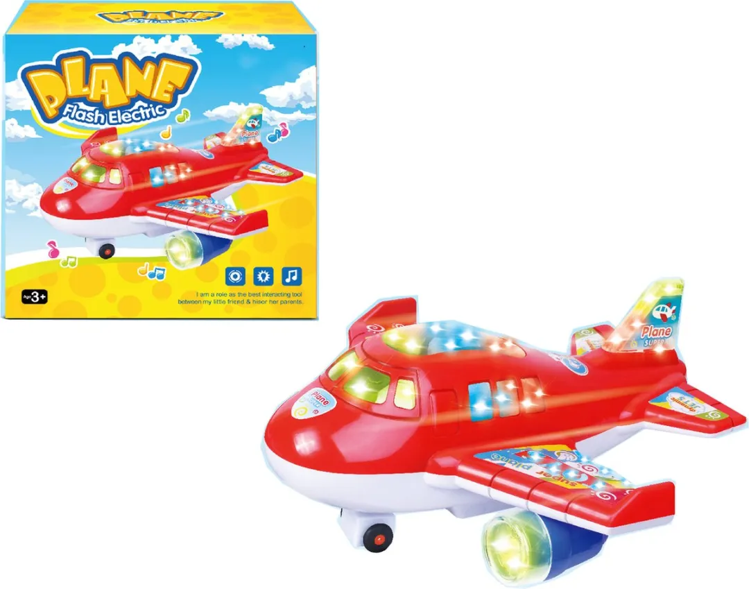 Vliegtuig - Super Aircraft - licht en geluid (incl. batterijen) 20CM