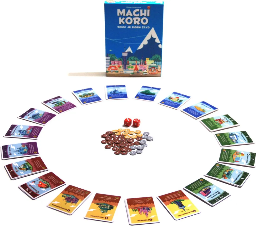 White Goblin Games Machi Koro Dobbelspel - 108 Kaarten - 4 Spelers
