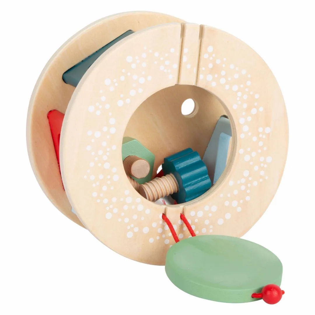Small Foot Houten Trekfiguur Vormenstoof Slak - 6-delig - Meerkleurig