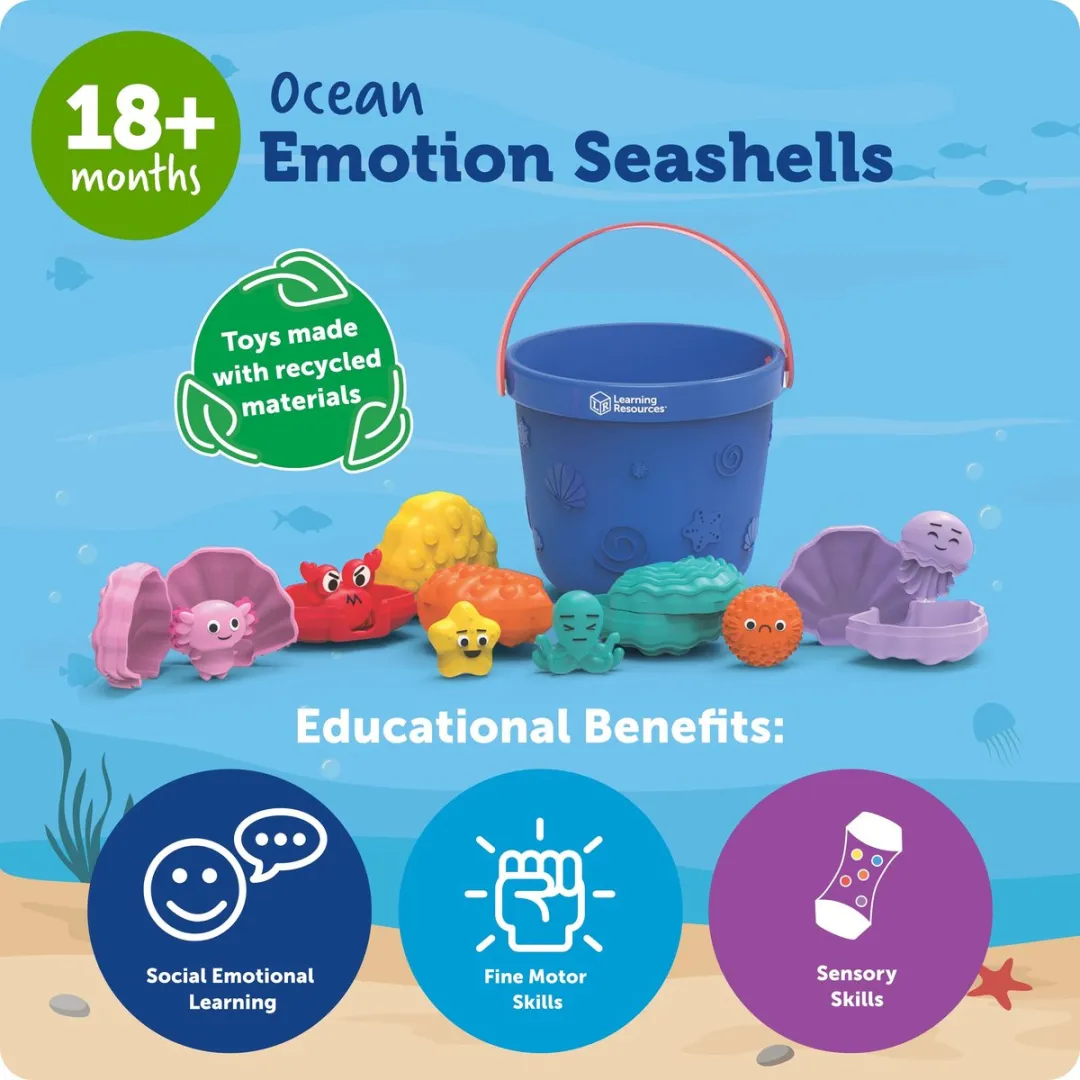 Learning Resources Ocean Emotion Seashells Set - Multicolor