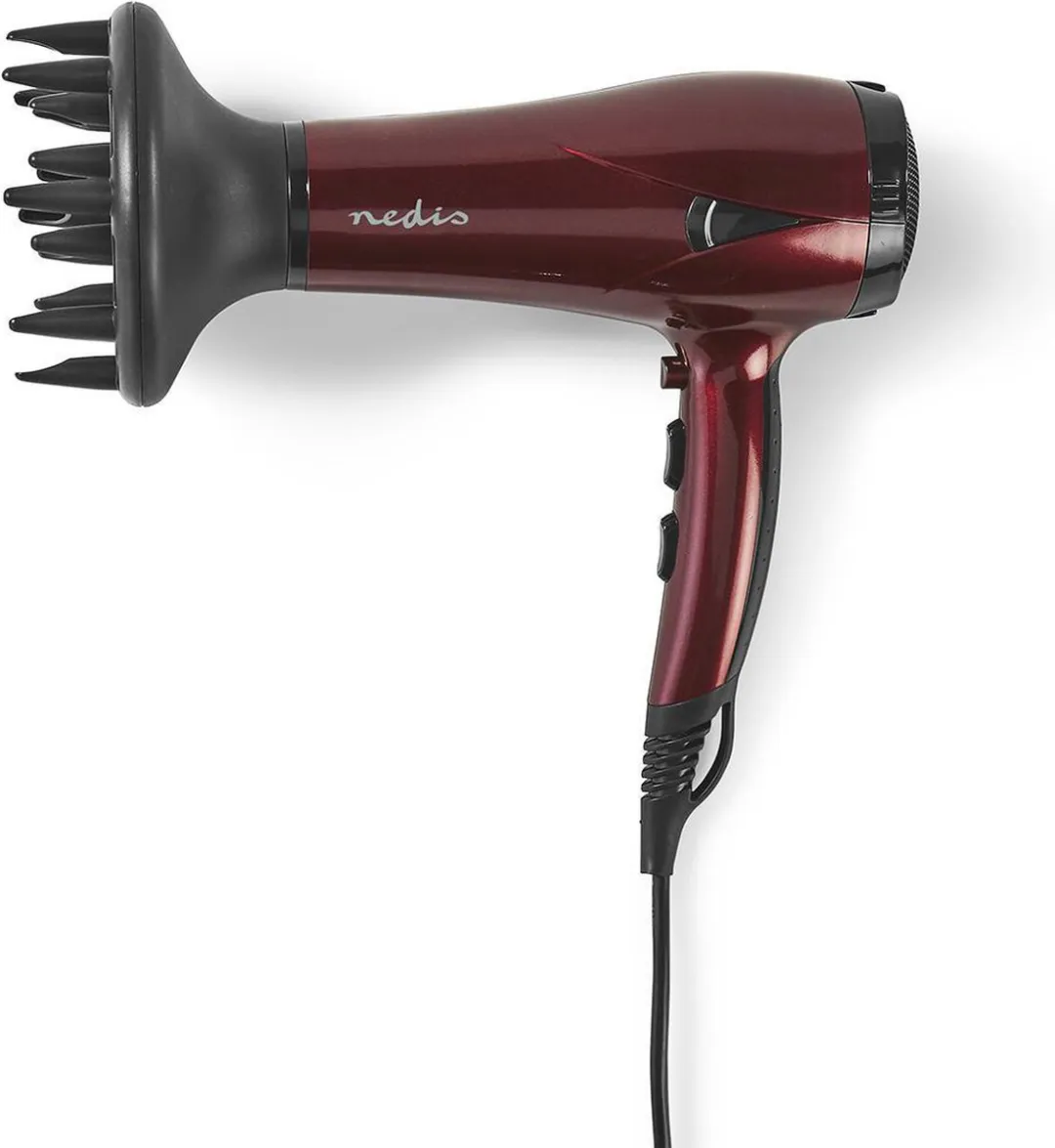 Nedis Föhn PCHD120RD - 2000W - Rood/Zwart