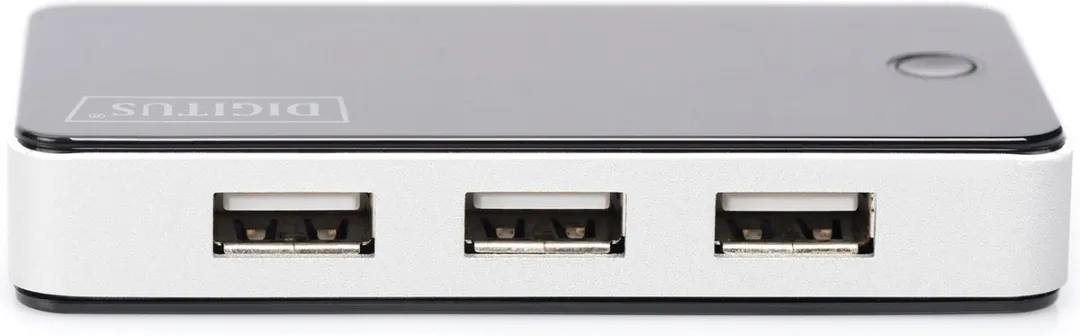 Digitus DA-70222 USB 2.0 Hub 7 Poorten - Zwart/Zilver