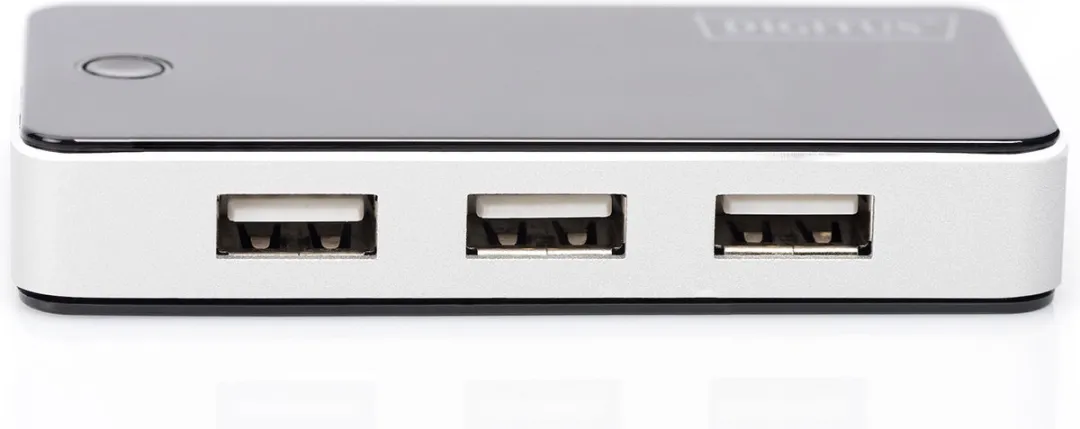 Digitus DA-70222 USB 2.0 Hub 7 Poorten - Zwart/Zilver