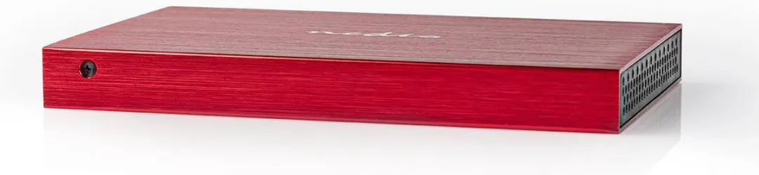 Nedis HDDE25310RD 2.5" SATA HDD Behuizing - USB 3.2 Gen1 - Rood