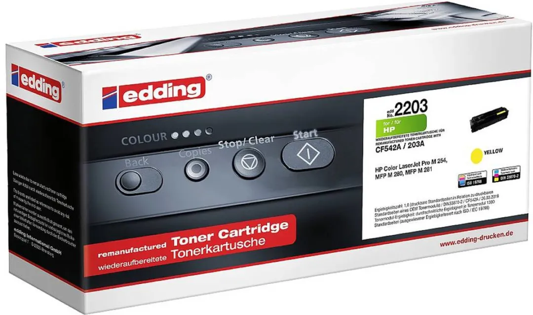 edding EDD-2203 Tonercartridge Geel - 1300 Pagina's