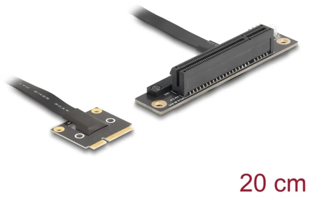 Delock Mini PCIe naar PCIe 3.0 x8 Adapter 90°