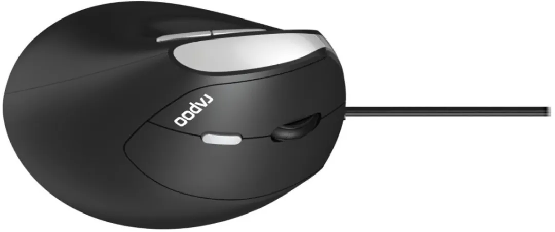 Rapoo EV200 Bedrade Ergonomische Muis - Zwart - afbeelding 4 van 4