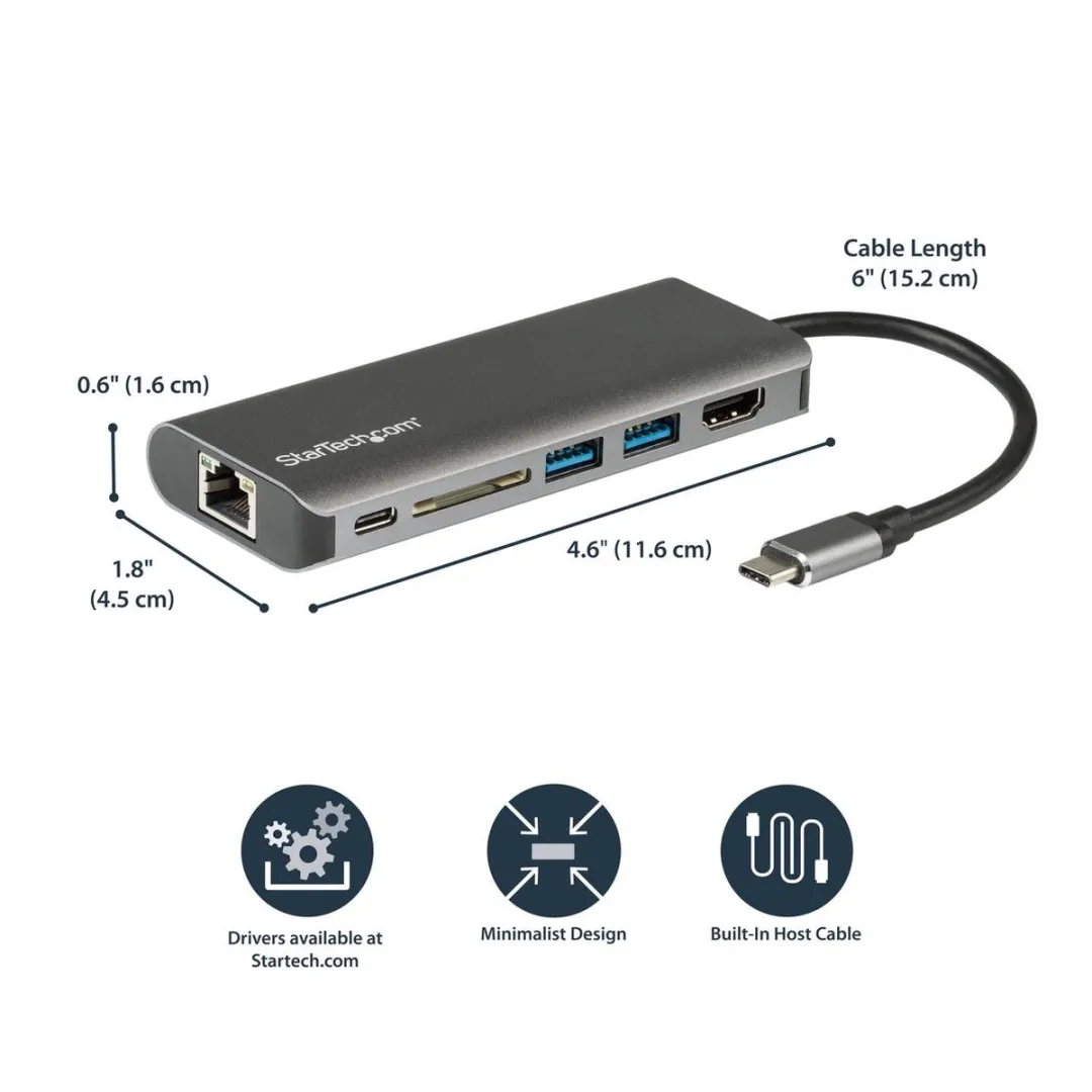 Startech DKT30CSDHPD3 USB-C Dockstation 4K - 3x USB 3.0 - Zwart