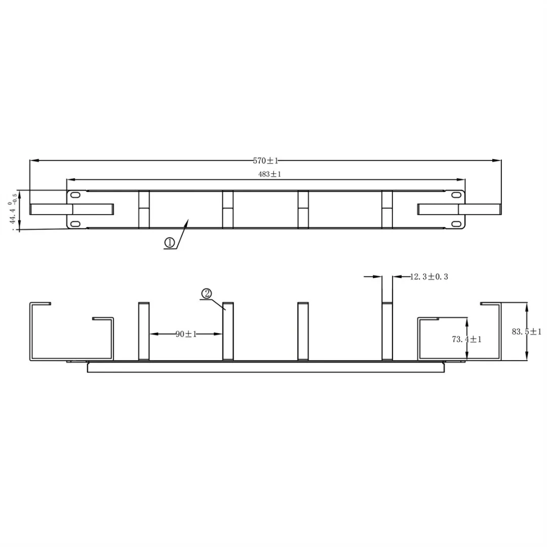 Value 19" Frontpaneel 6 Ogen Type G - Zwart - afbeelding 4 van 5