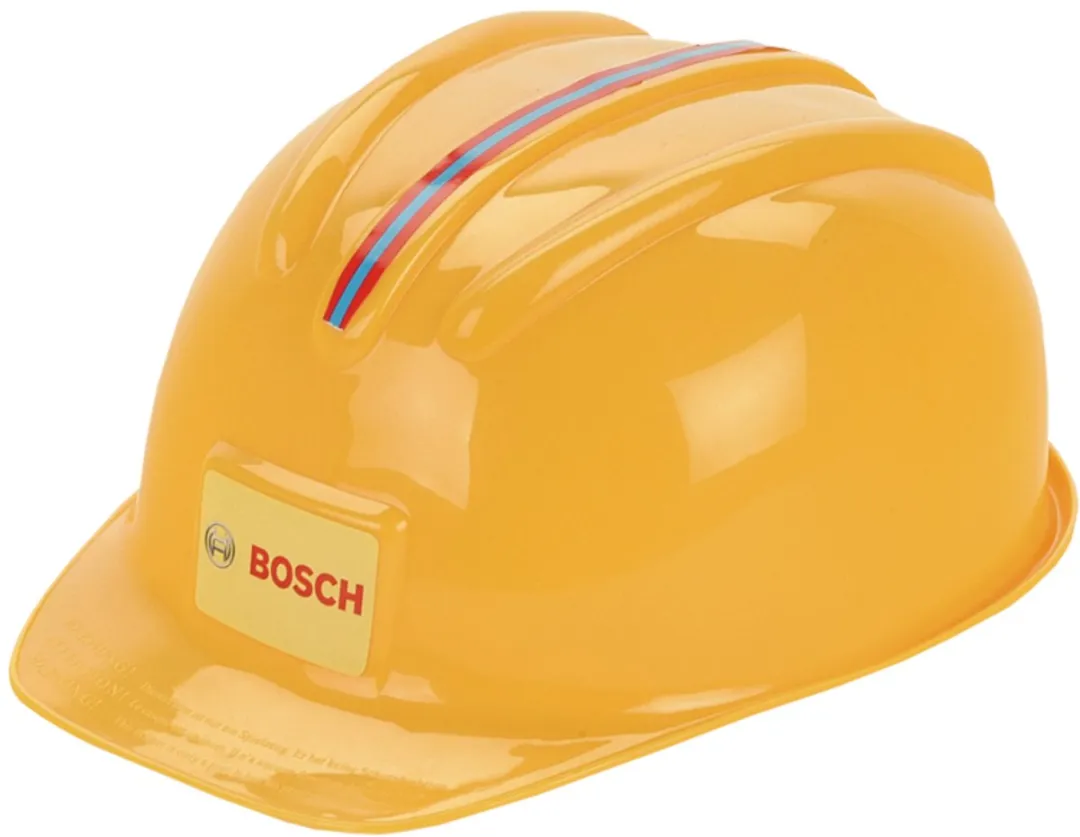 Klein Toys Bosch mini speelgoed helm - in grootte verstelbaar - geeft plezier geen bescherming - geel