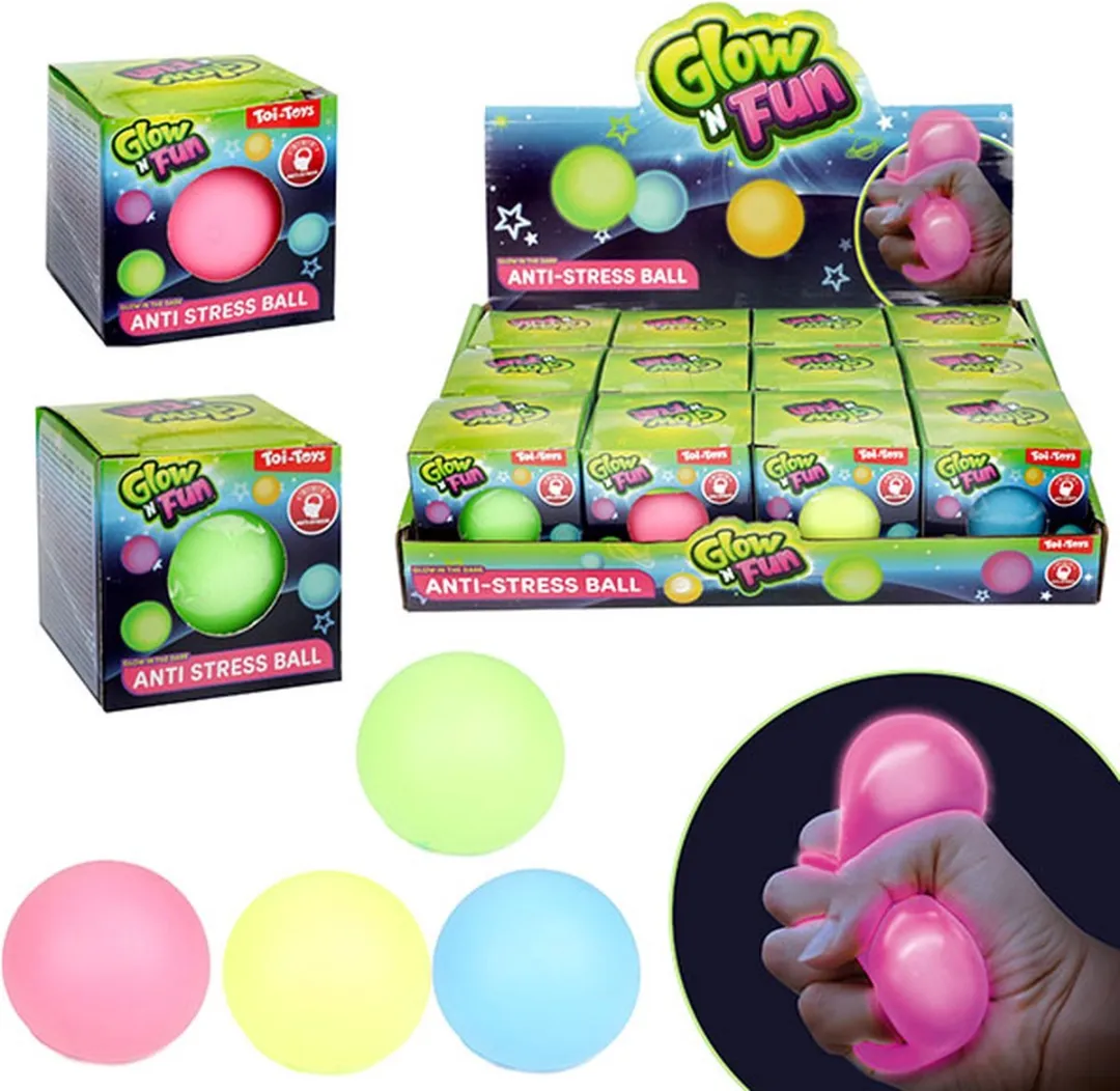 Toi-Toys Anti Stressbal Glow in the Dark - Assorti - afbeelding 5 van 5