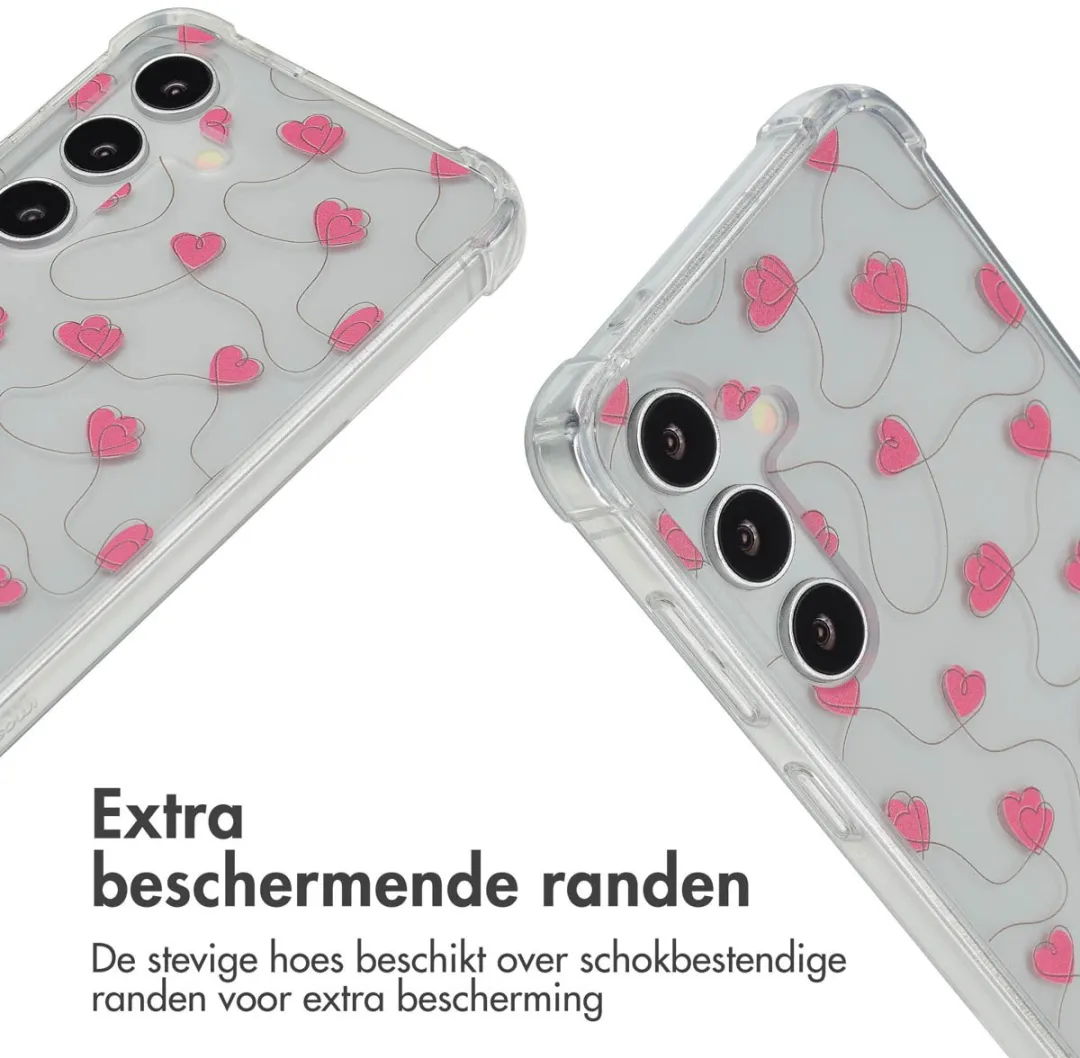 Imoshion Hoesje Samsung Galaxy S24 Dusty Rose Connected Hearts