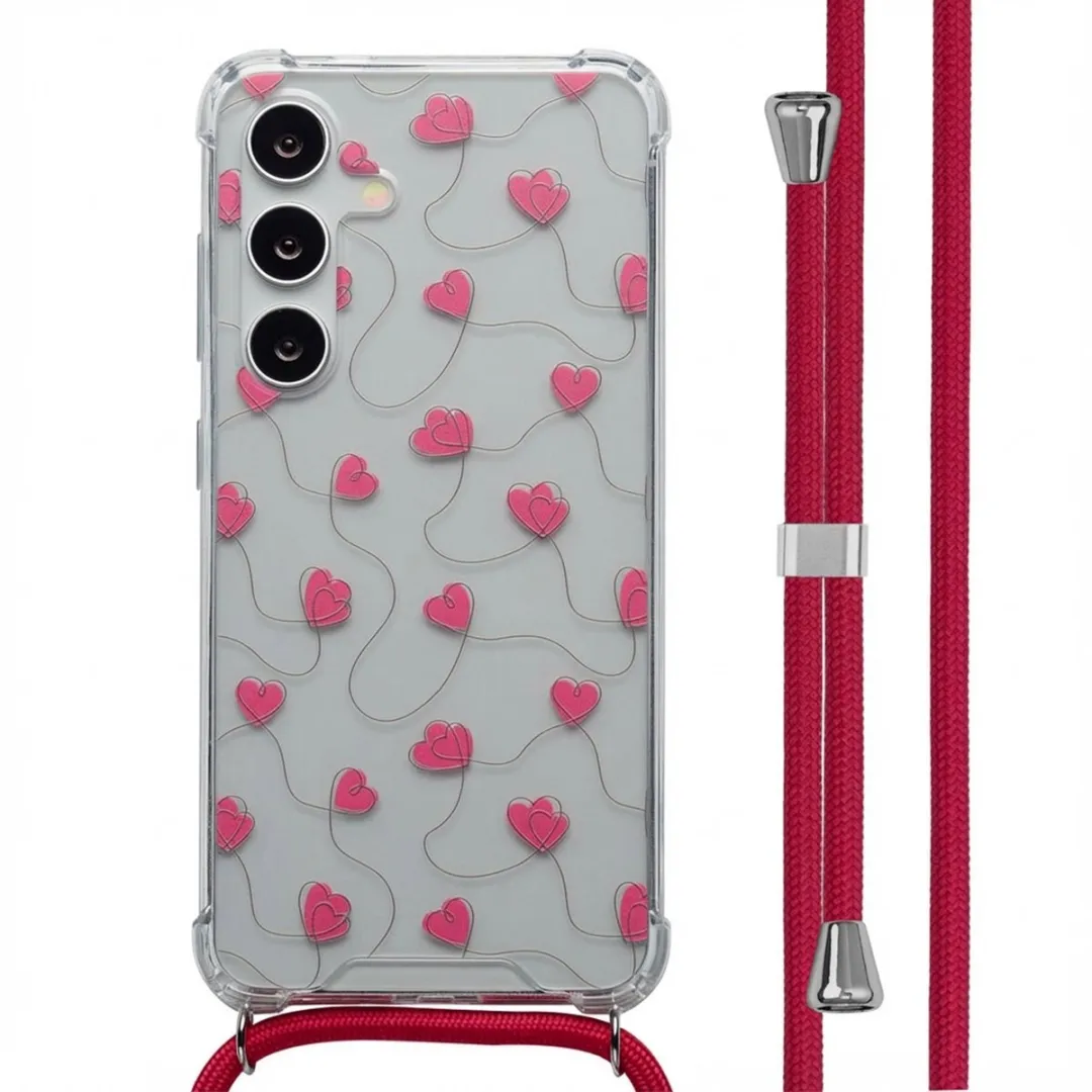 Imoshion Hoesje Samsung Galaxy S24 Dusty Rose Connected Hearts