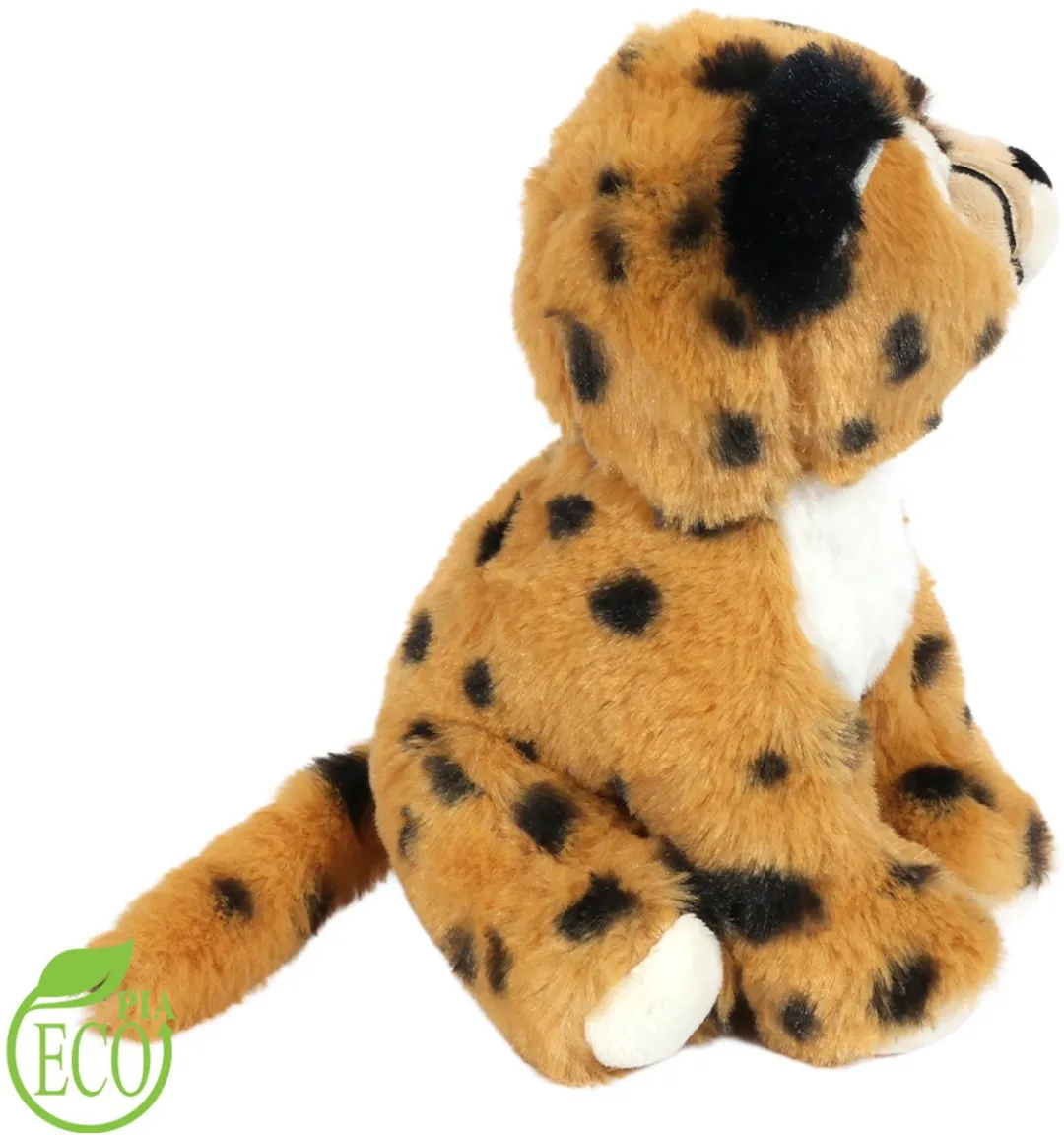 PIA Soft Toys Eco Knuffel Cheeta - 20cm - Oranje/Zwart/Crème