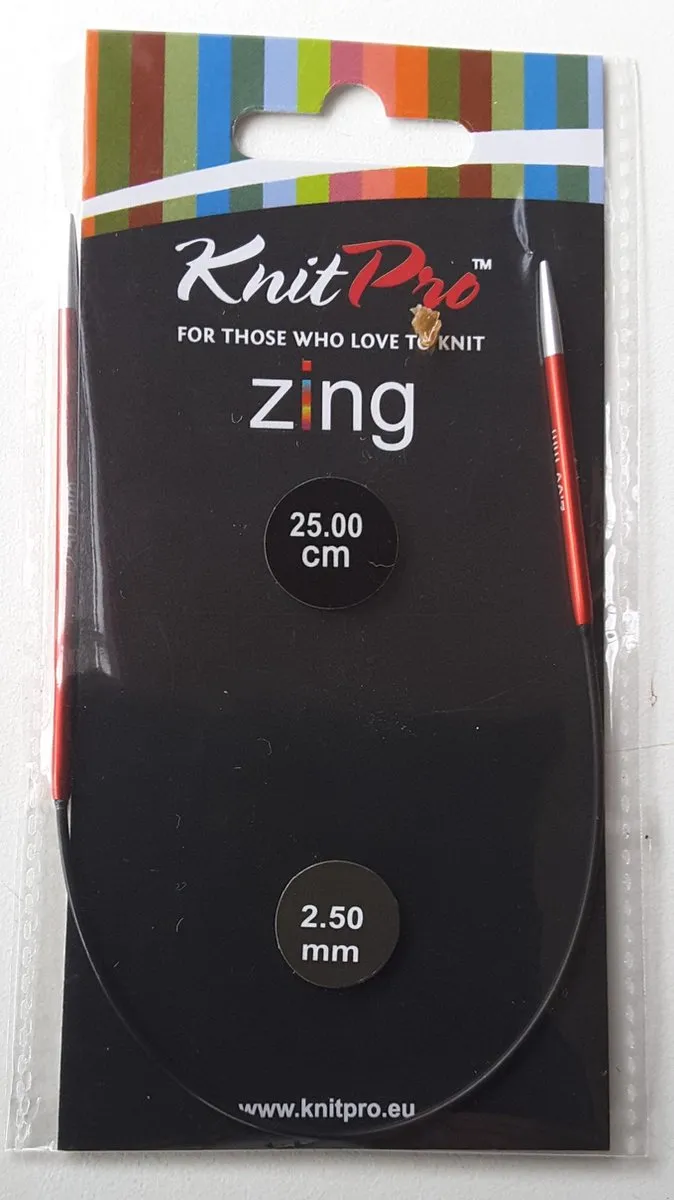 KnitPro Zing Rondbreinaalden 2.50mm