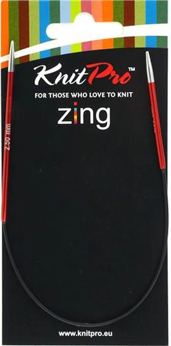 KnitPro Zing Rondbreinaalden 2.50mm - Rood
