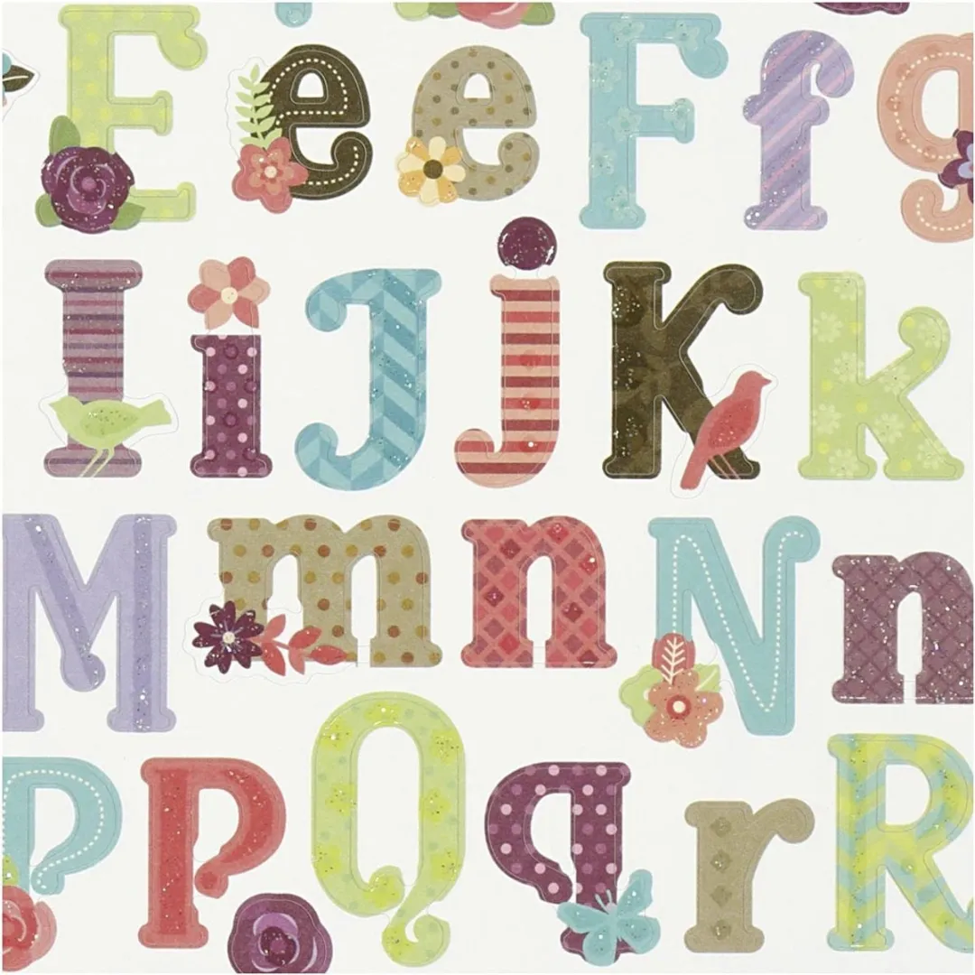 Creativ Company Alfabet Stickers - 59 Stuks - Multi