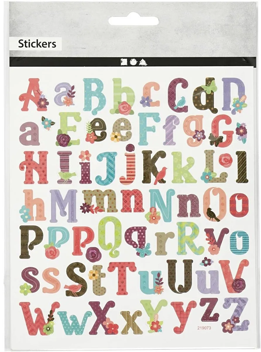 Creativ Company Alfabet Stickers - 59 Stuks - Multi