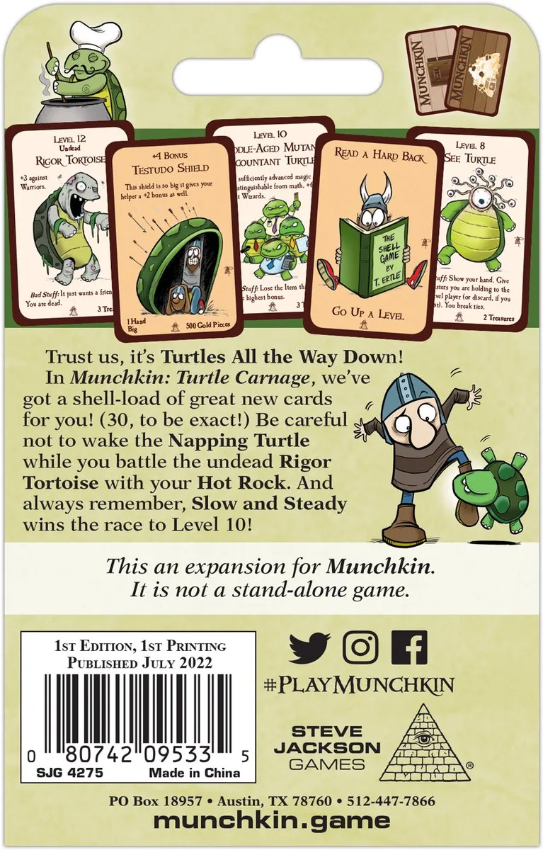 Steve Jackson Games Munchkin Turtle Carnage Uitbreiding - 3-6 Spelers