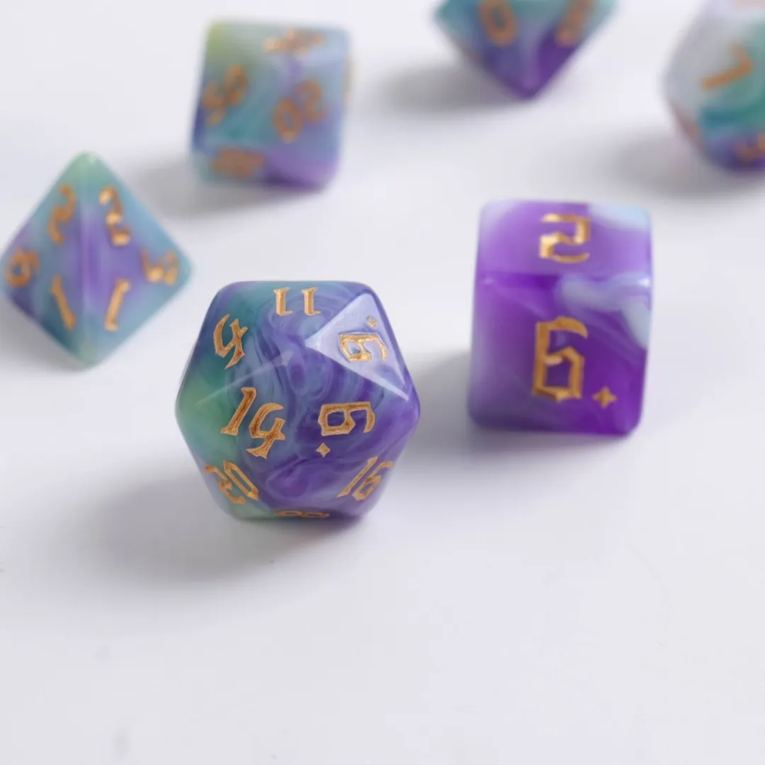 Lapi Toys D&D Polydice Set 7 Stuks - Acryl - Meerkleurig