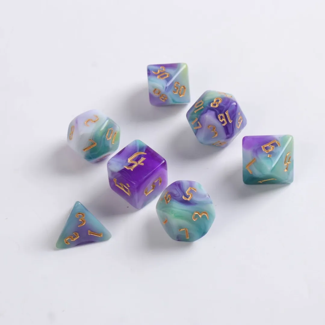Lapi Toys D&D Polydice Set 7 Stuks - Acryl - Meerkleurig