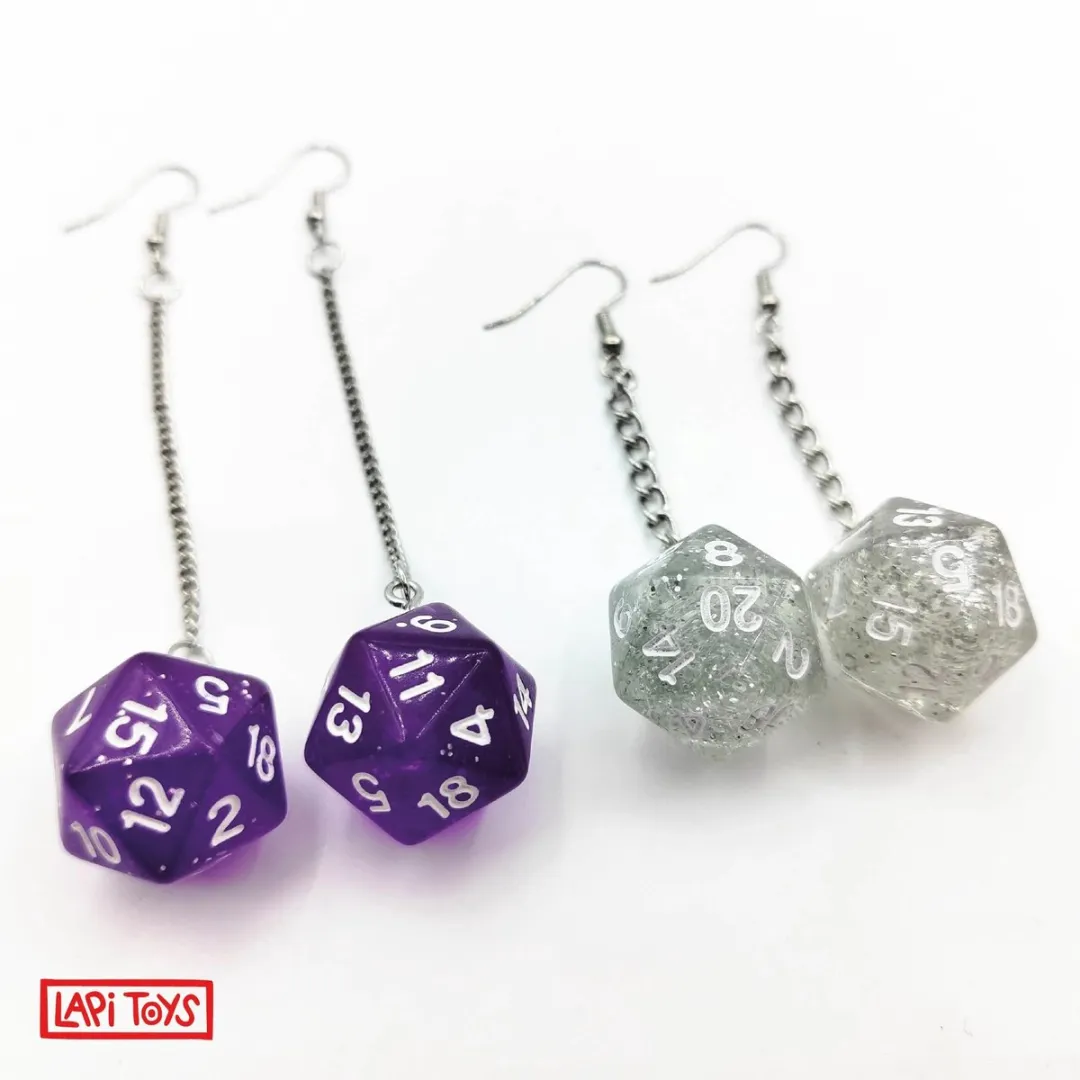 Lapi Toys D20 Oorbellen - Paars