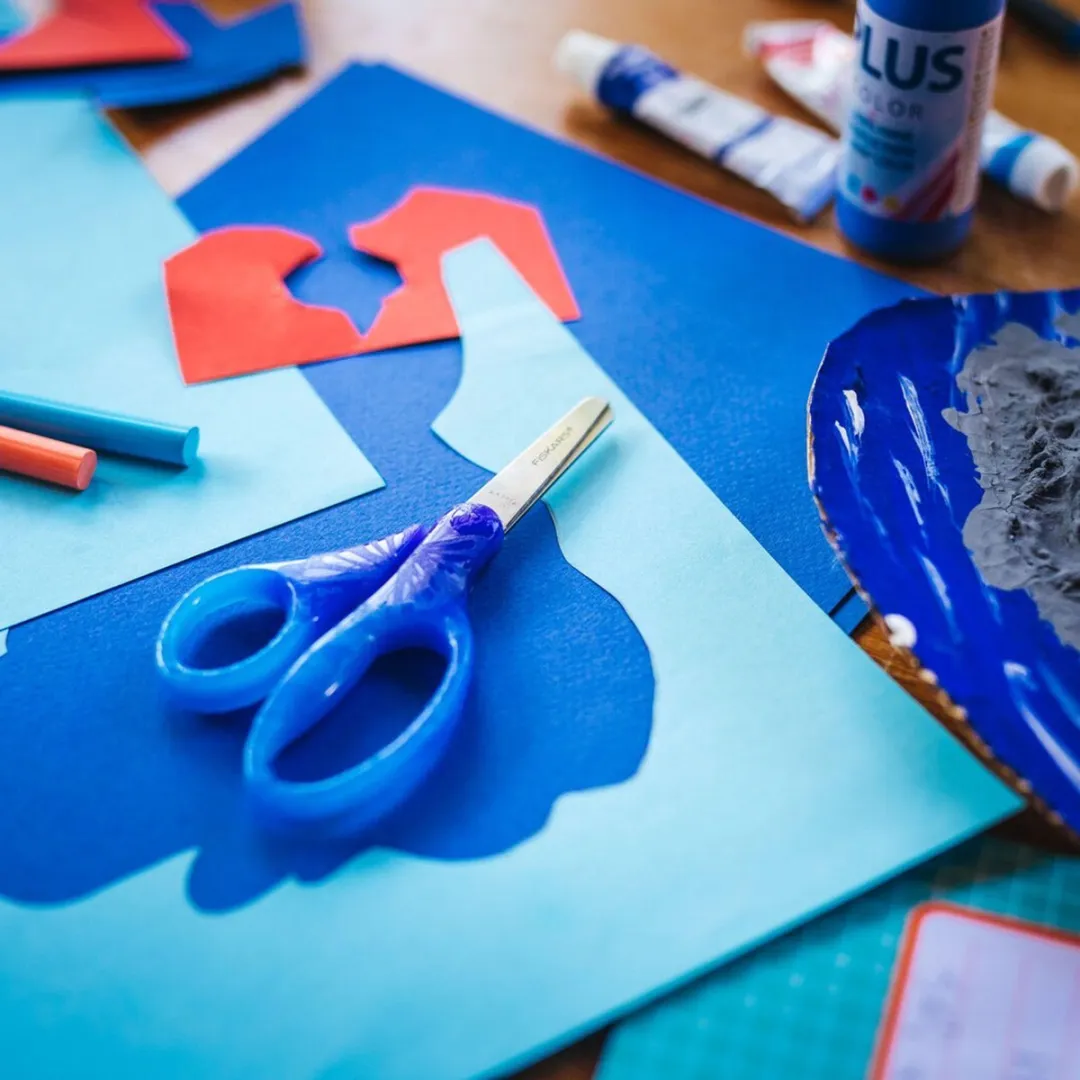 Fiskars Colorchange Kinderschaar 12cm - Paars/Blauw