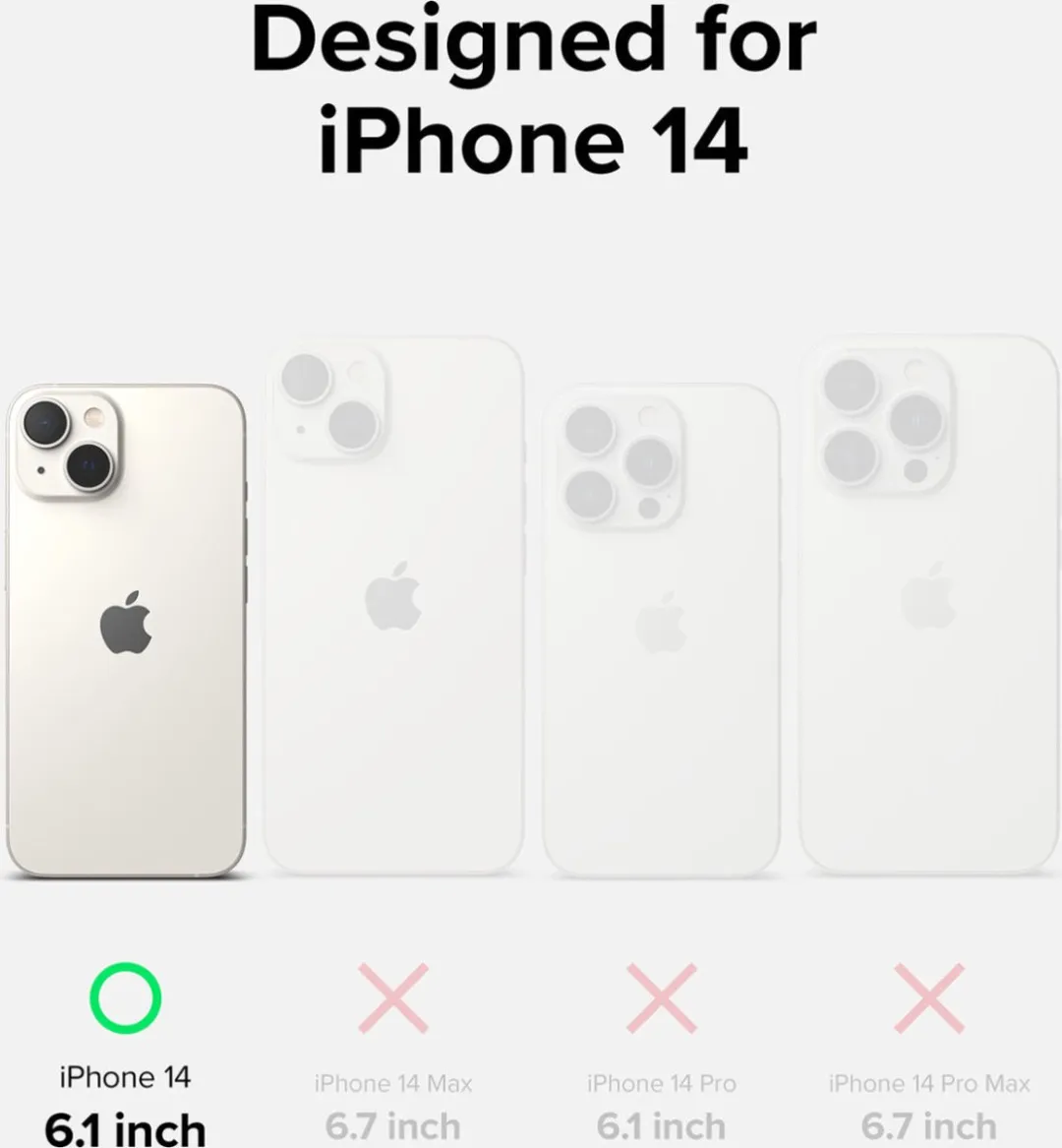 Ringke Silicone Hoesje iPhone 14 - Zwart
