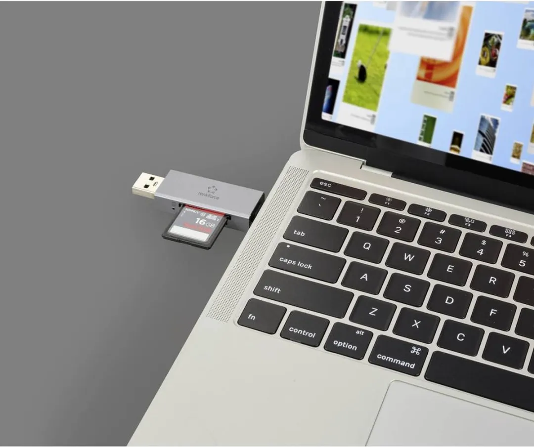 Renkforce RF-PCR-400 Externe geheugenkaartlezer - microSD/SD - Space grijs