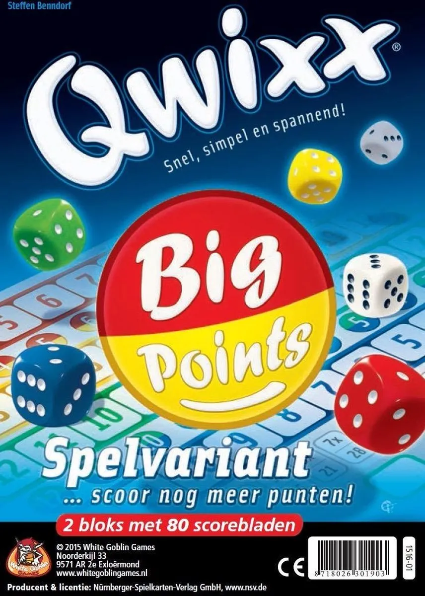 White Goblin Games Qwixx Voordeelbundel - Dobbelspel 2-5 Spelers