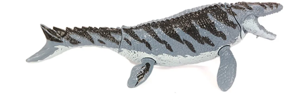 PIA Soft Toys Dino 3D Anatomie Mosasaurus - Rood/Wit/Grijs