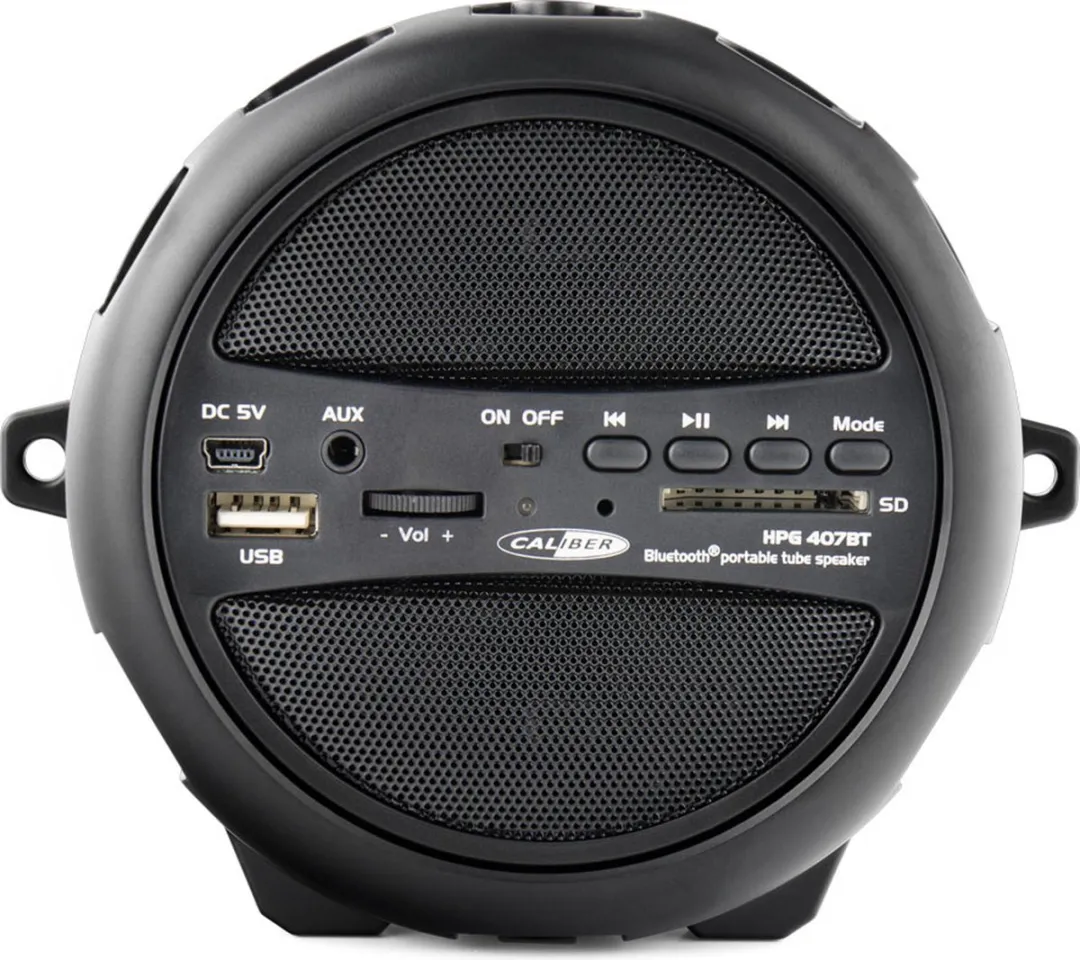 Caliber Bluetooth Speaker - Draagbare Speaker met Bluetooth, USB, SD en AUX 8 Uur Speeltijd - USA print (HPG407BT-USA)