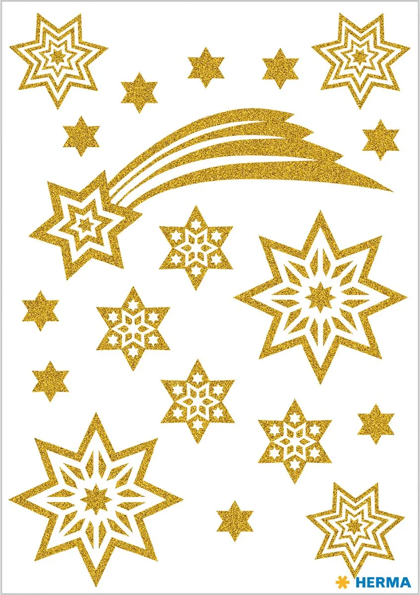 Herma 3726 Goud Folie Stickers - 19 Stuks
