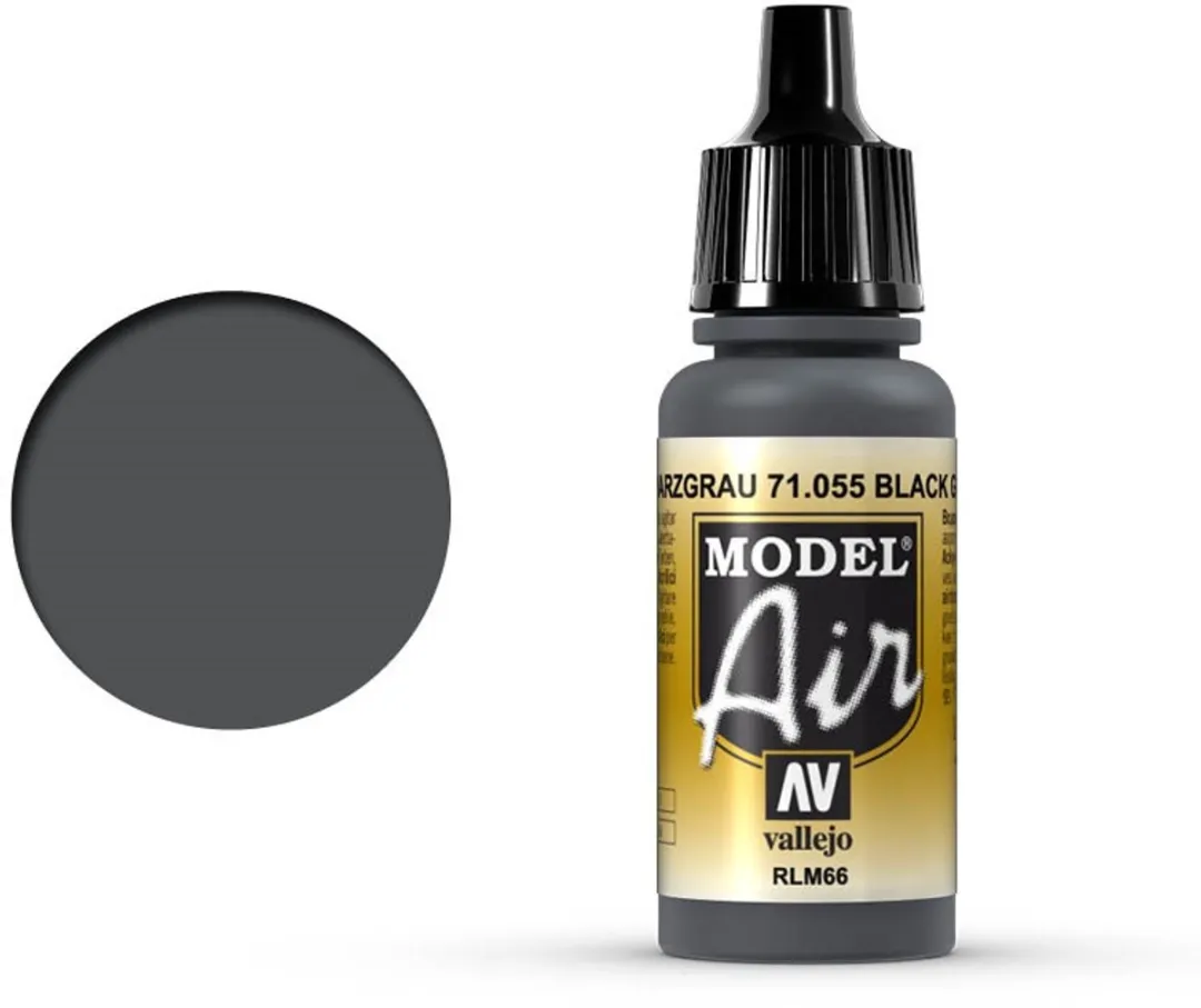 Vallejo Model Air Black Grey Acrylverf 17ml