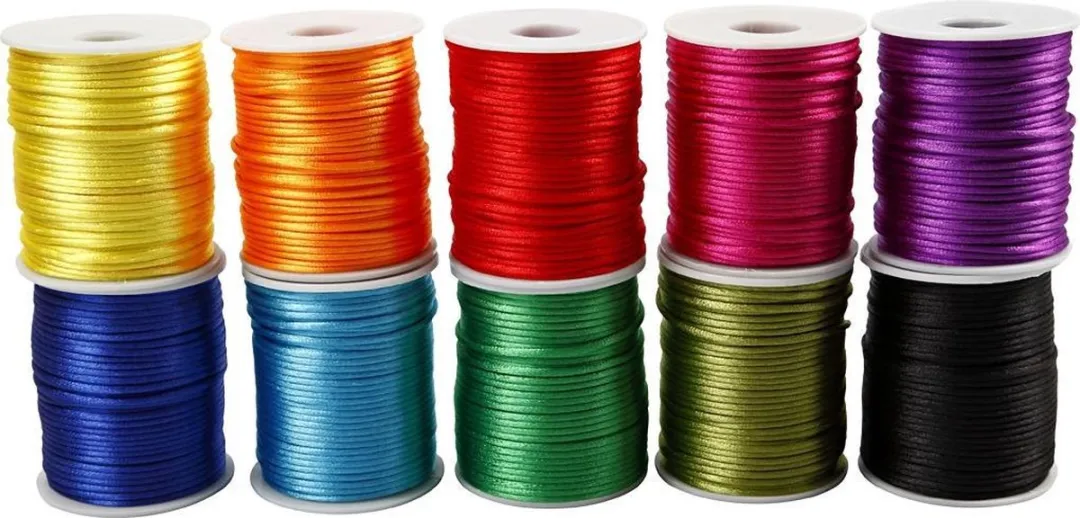 Creativ Company Satijnkoord Multikleur - 500m (10 stuks)