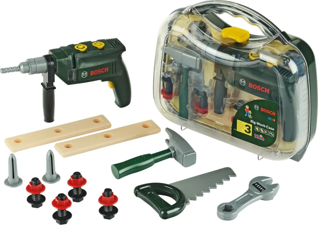 Klein Toys Bosch Mini Speelgoed Gereedschapskoffer 16-delig - Groen