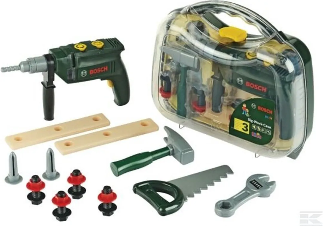 Klein Toys Bosch Mini Speelgoed Gereedschapskoffer 16-delig - Groen
