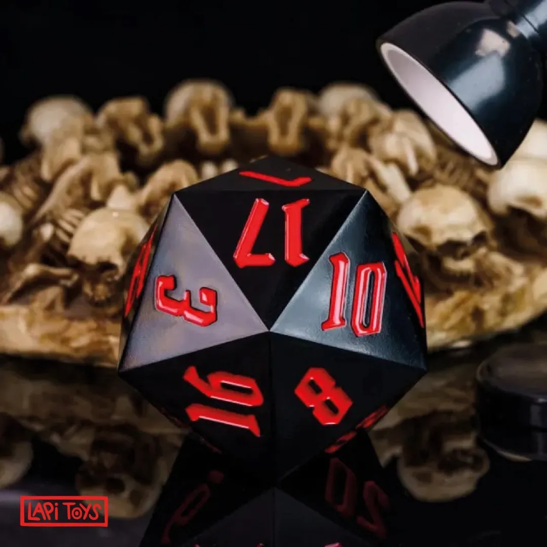 Lapi Toys D20 Dobbelsteen XL - Acryl - Zwart