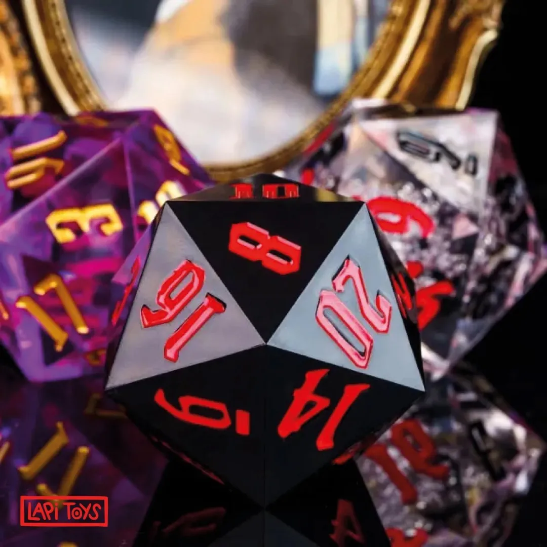 Lapi Toys D20 Dobbelsteen XL - Acryl - Zwart