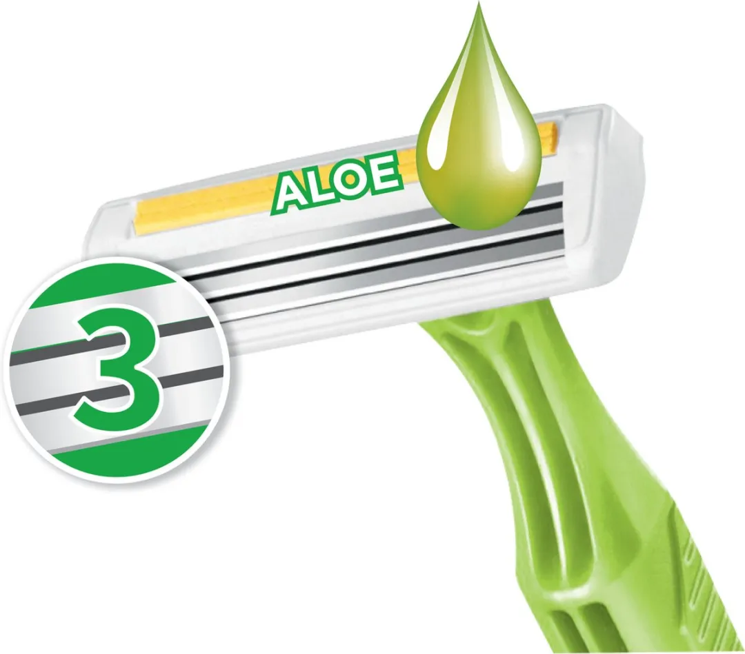 Bic Pure 3 Lady Scheermesjes - 3 Bladen - 8 Stuks - Groen