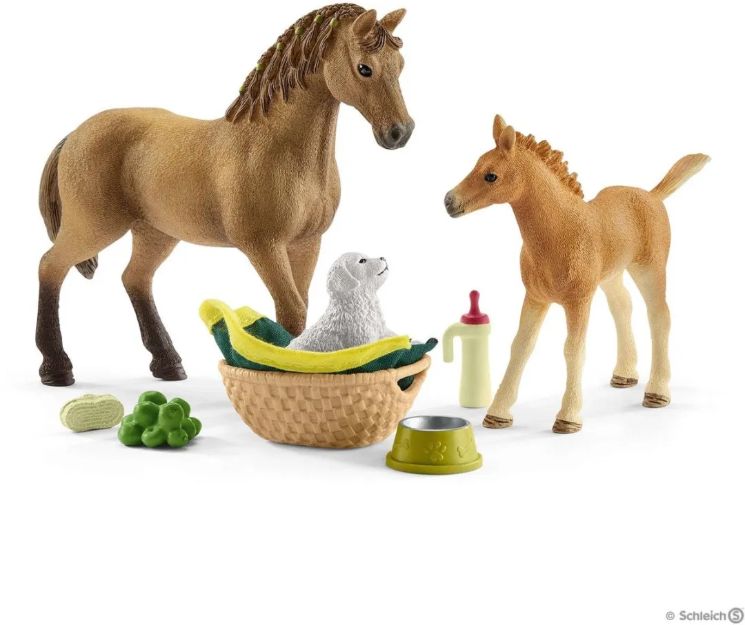 Schleich Horse Club Speelfigurenset Sarah - 9-delig - Multicolor