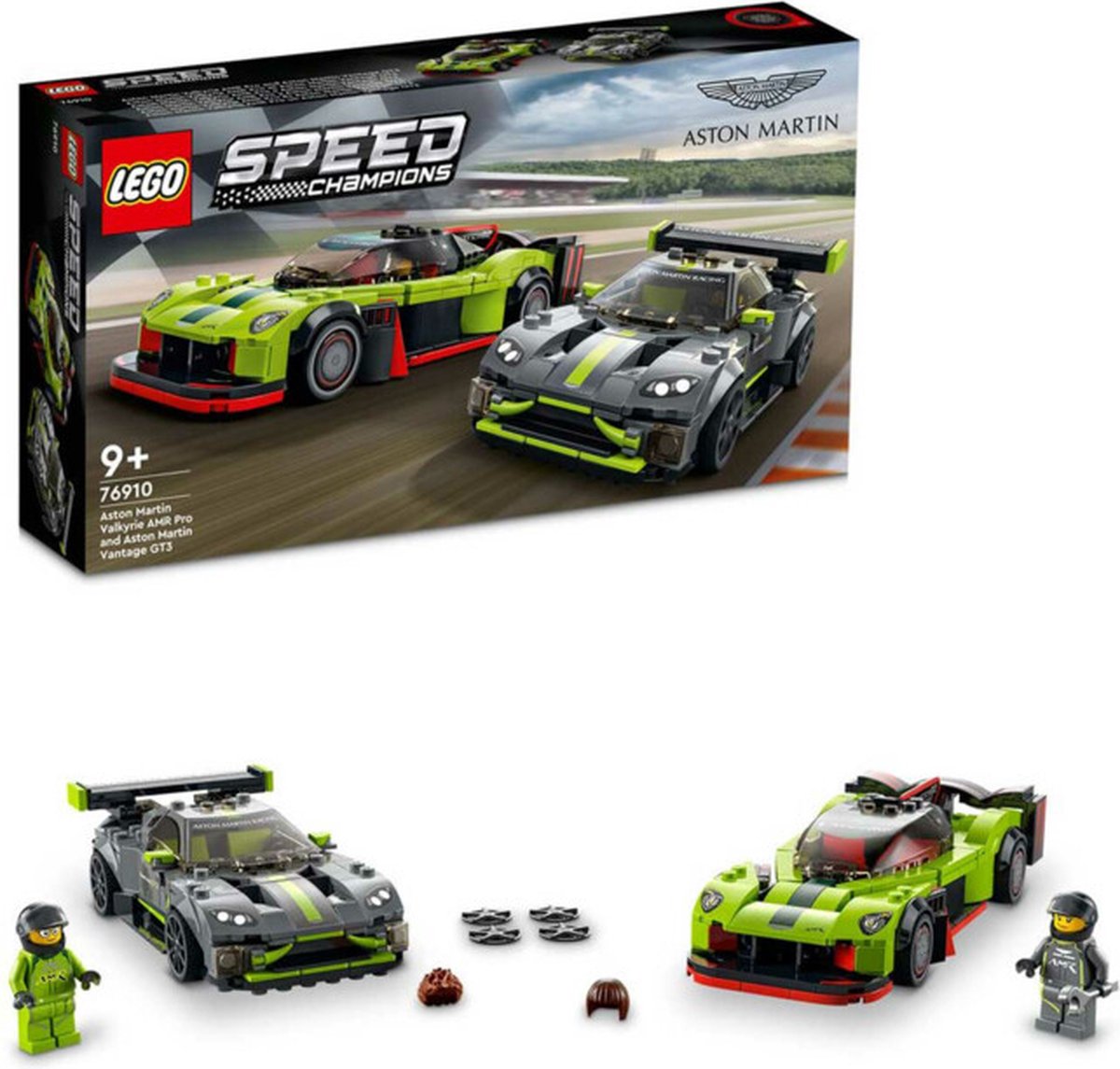 LEGO Speed Champions Aston Martin Valkyrie AMR Pro en Aston Martin Vantage GT3
- 76910