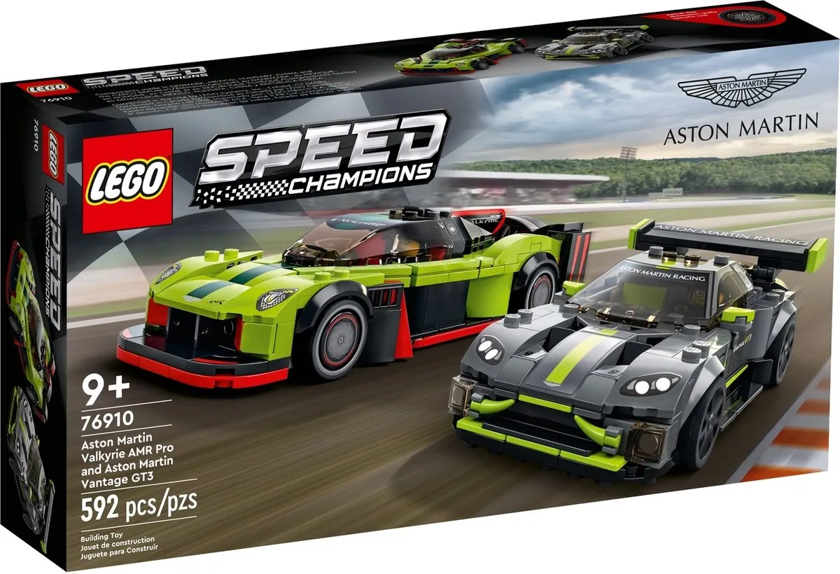 LEGO Speed Champions Aston Martin Valkyrie AMR Pro & Vantage GT3 76910