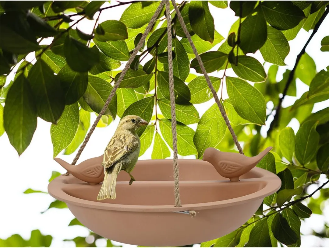 Decoris Vogelbad Drinkschaal Bamboe D27cm - Terra Bruin