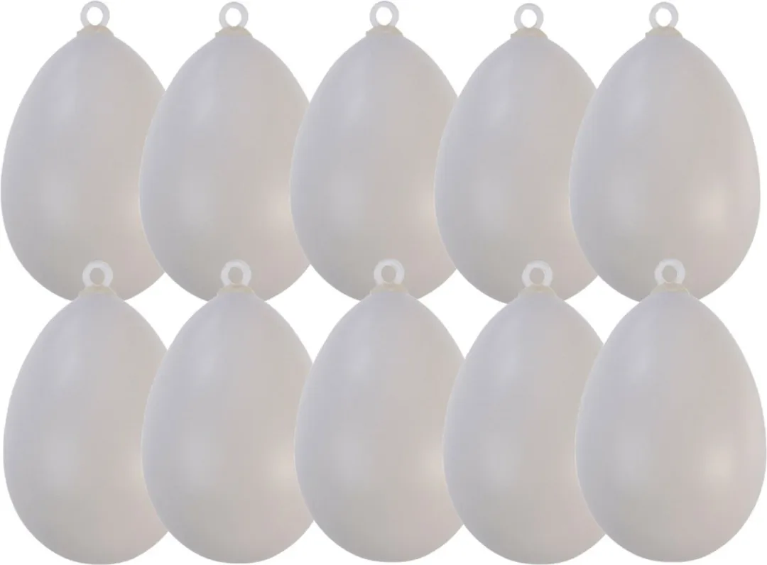 Decoris Hobby Eieren Kunststof Wit 50 Stuks