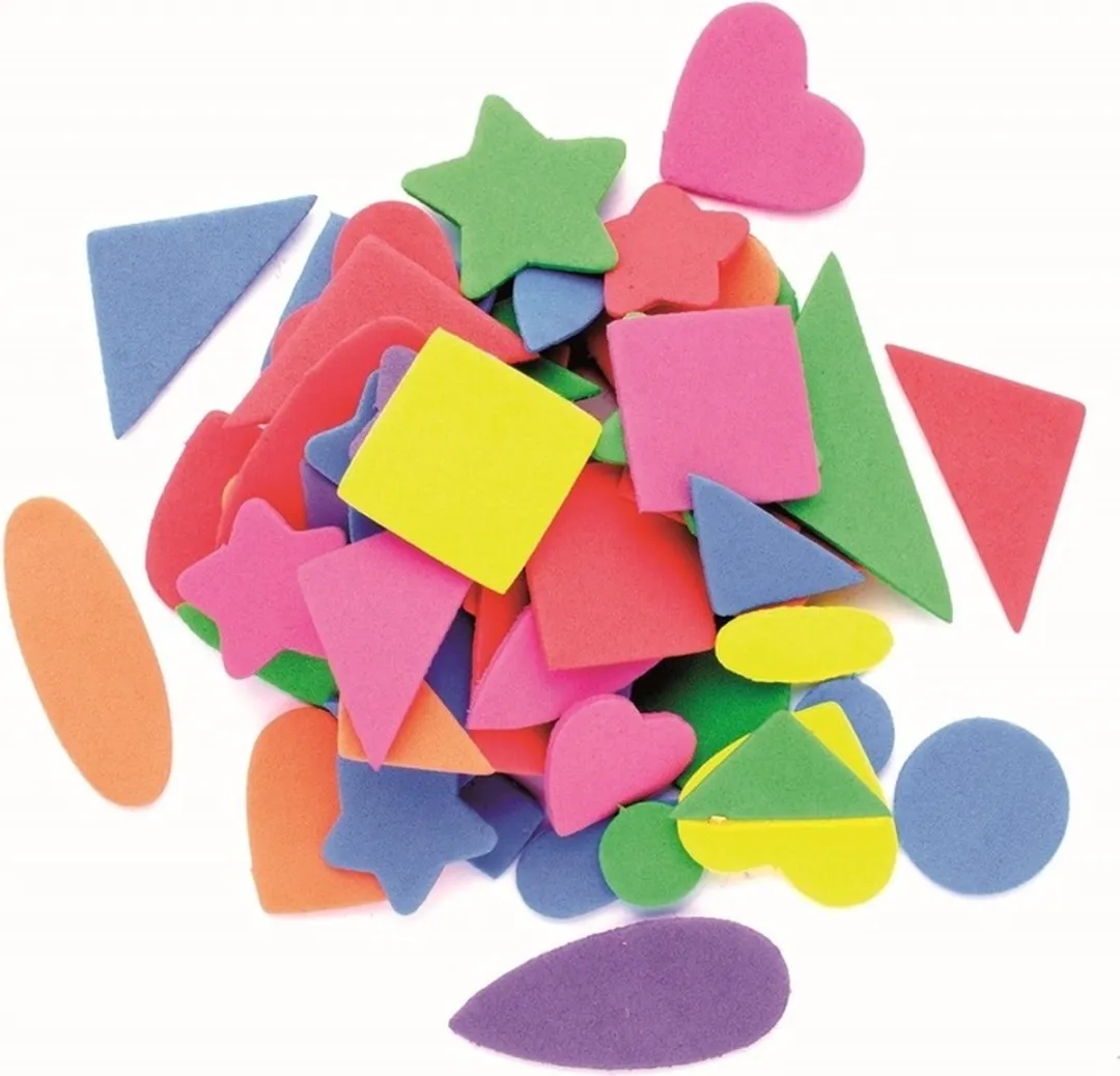 Glorex Hobby Foam Rubberen Figuren - 240 Stuks - Multi