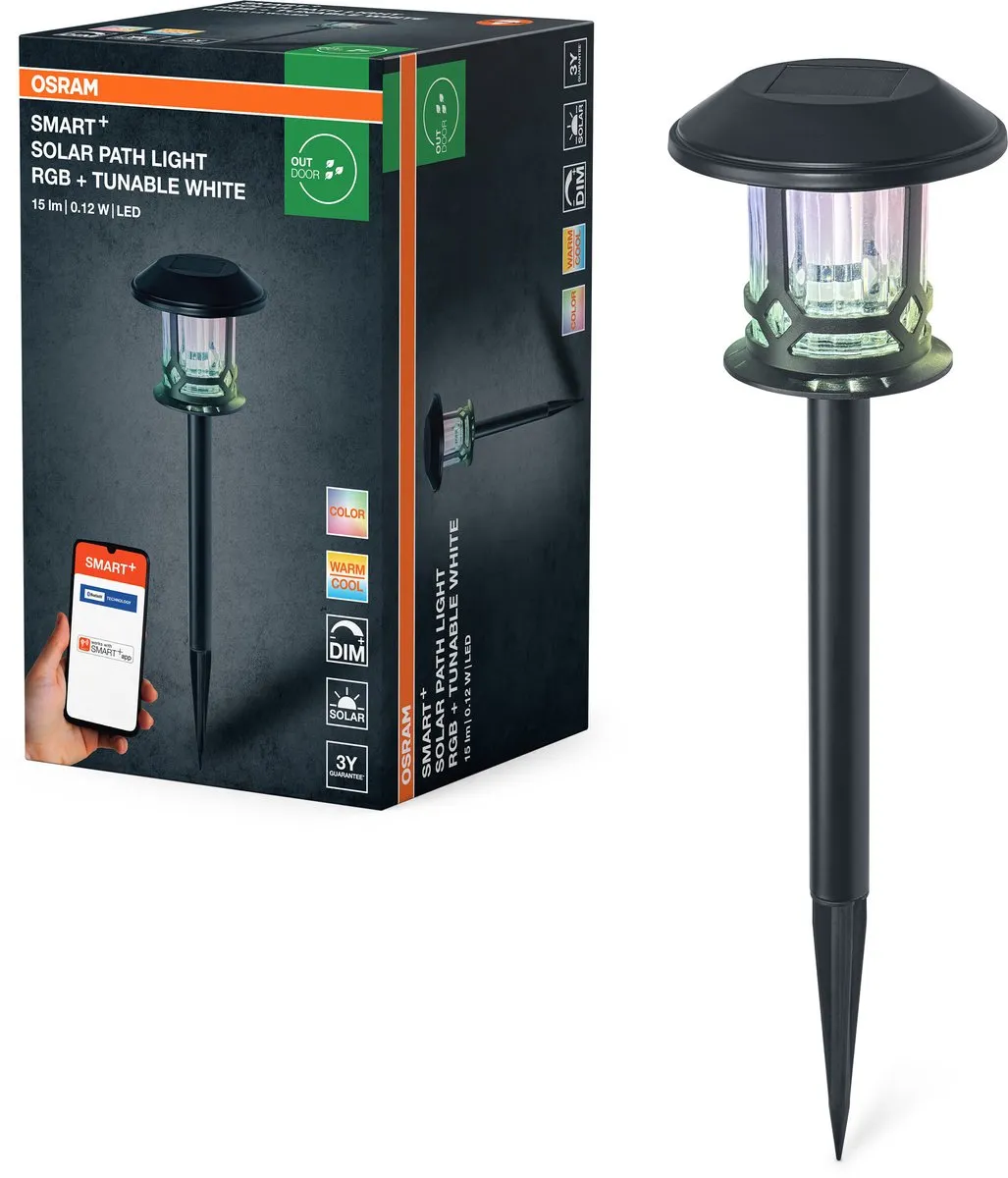Osram SMART+ BT Solar Path Light RGB+TW - 6W - Zwart - afbeelding 3 van 6