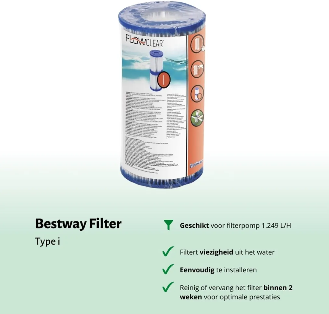 Bestway Zwembad 221x150x43cm - Blauw - 1.200L - Incl. filterpomp