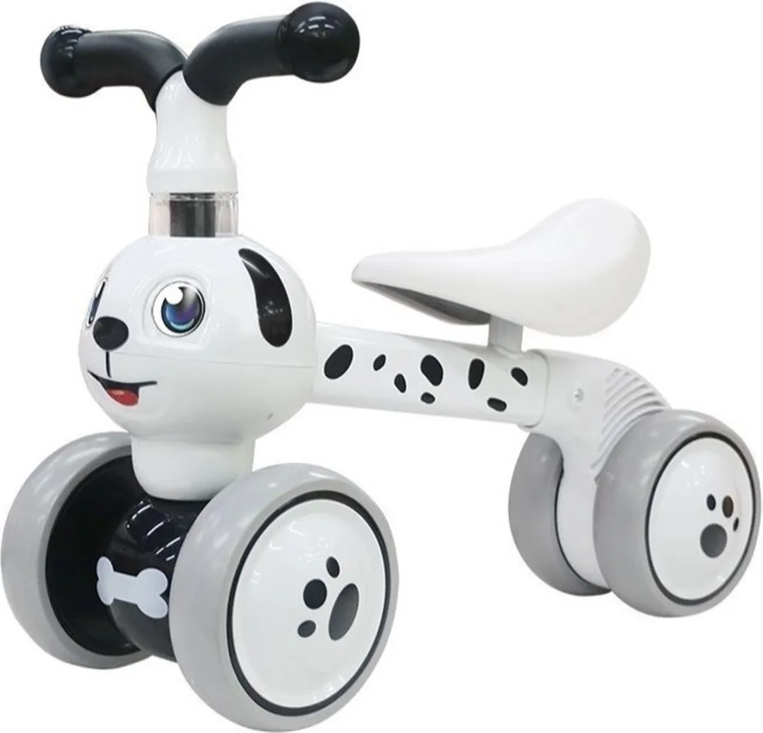 ECOTOYS Loopfiets Hond 10-36 maanden - 4 Wielen - Wit