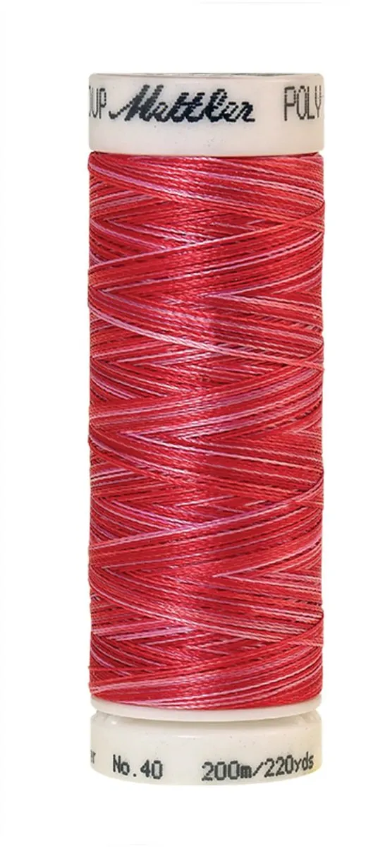 Amann Mettler Polysheen Multi nr 40 - 200m - Rood Multi